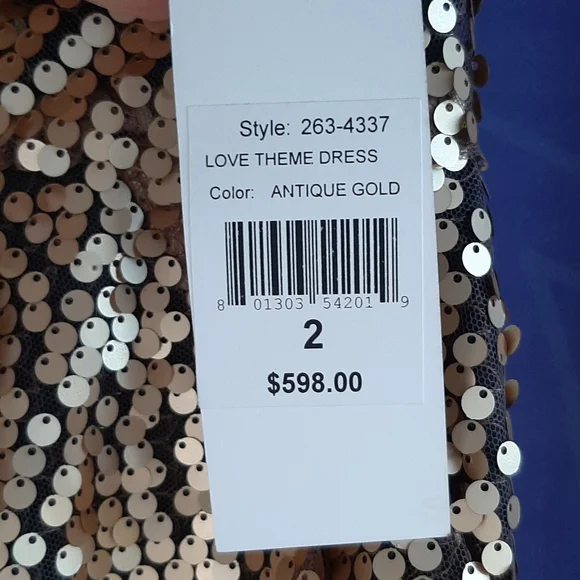 Nanette Lepore • Love Theme dress in gold sequins - Picture 4 of 8